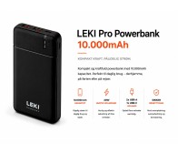 LEKI Powerbank 10000mAH med LED display