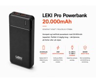 LEKI Powerbank 20000mAH med LED display